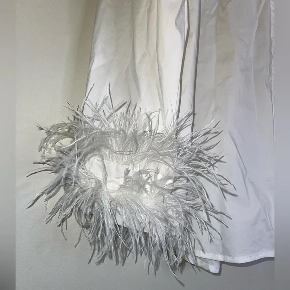English Factory Faux-Feather Buttondown Shirt size M - Picture 8 of 11